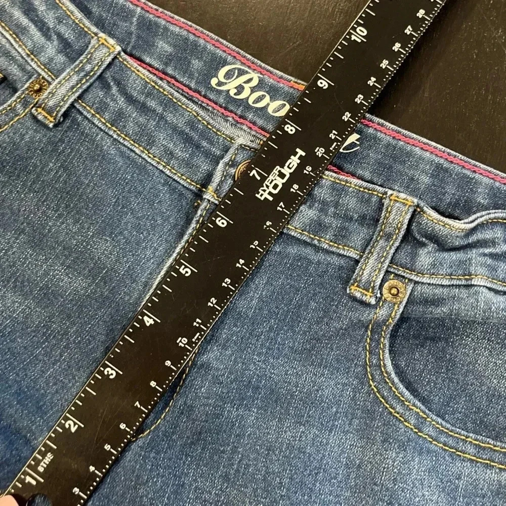 ❤️2/$11 Crazy 8 Girls Bootcut Plus Size Adjustable Waist Blue Jeans size 12 - Picture 8 of 10